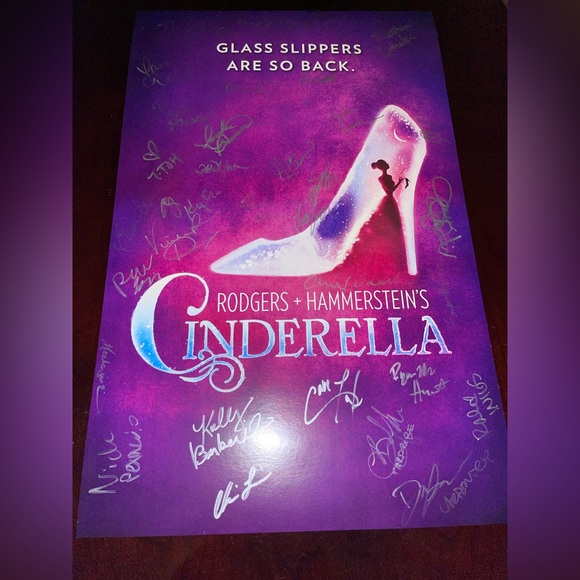 Broadway’s “Cinderella” 2nd US Tour Poster Signed By Cast!!! 22L x 14W.